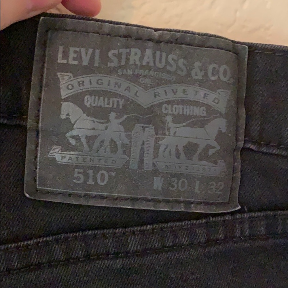 Levi’s 510 Men’s Black Skinny Fit Flex Jeans - Picture 5 of 9